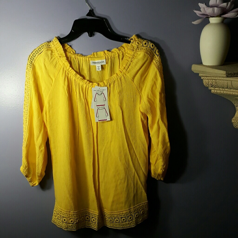Women's Westport Yellow Top Size Petite Small